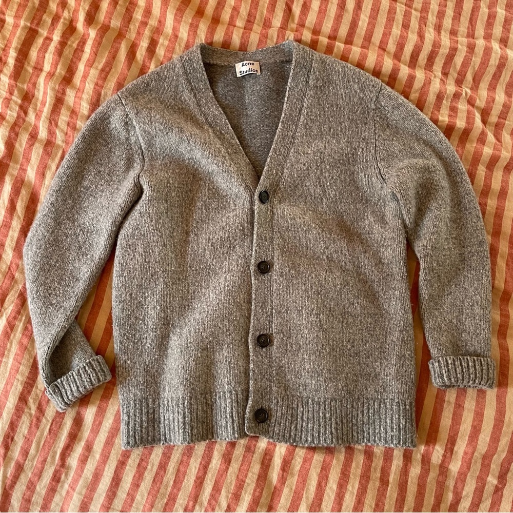 Acne Grey Wool Cardigan
